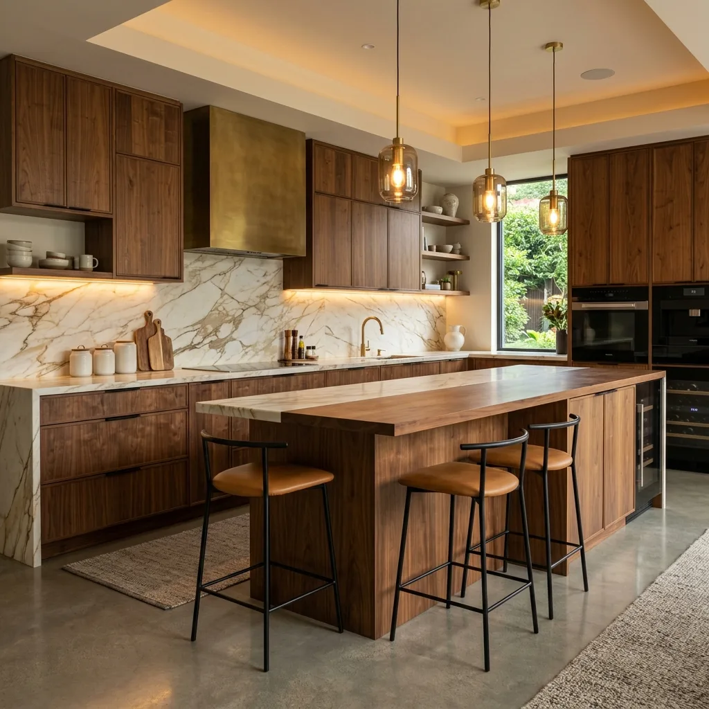 Custom wooden kitchen cabinets
